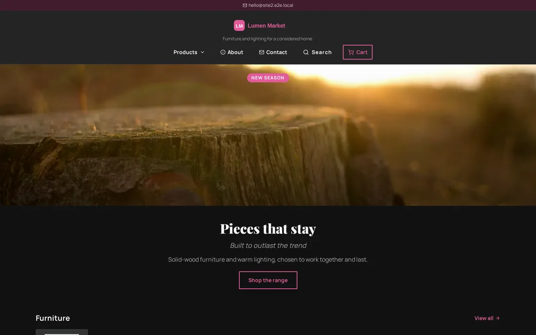 Lumen Market — generated storefront